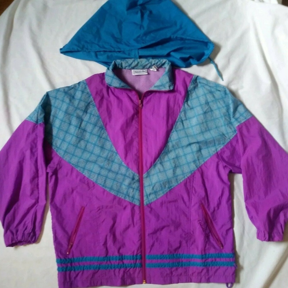 VTG Reebok Windbreaker Jacket Color BloCK